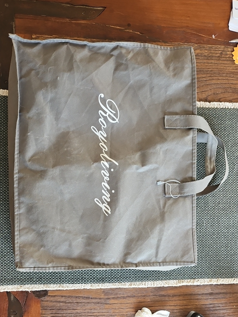 Gray 'Royalgiving' Tote Bag with Handles